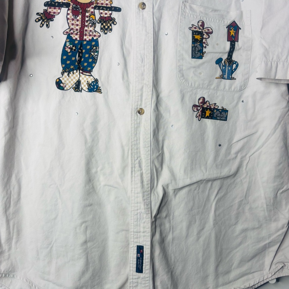 Port and Company Cream Casual Button Down Shirt - Picture 3 of 5